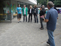 v.l.n.r.: Zeug, Jahn, Bartsch, Hillesheim, S. Schneider, Neupert, Presse